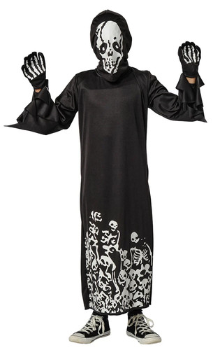 Costume bambino scheletro fluo - bambino,