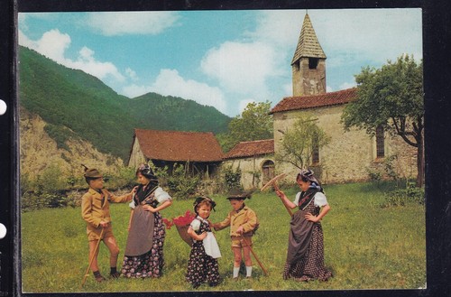 Cartolina costumi carnici - cartolina,