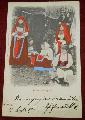 Cartolina aritzo sardegna - aritzo,